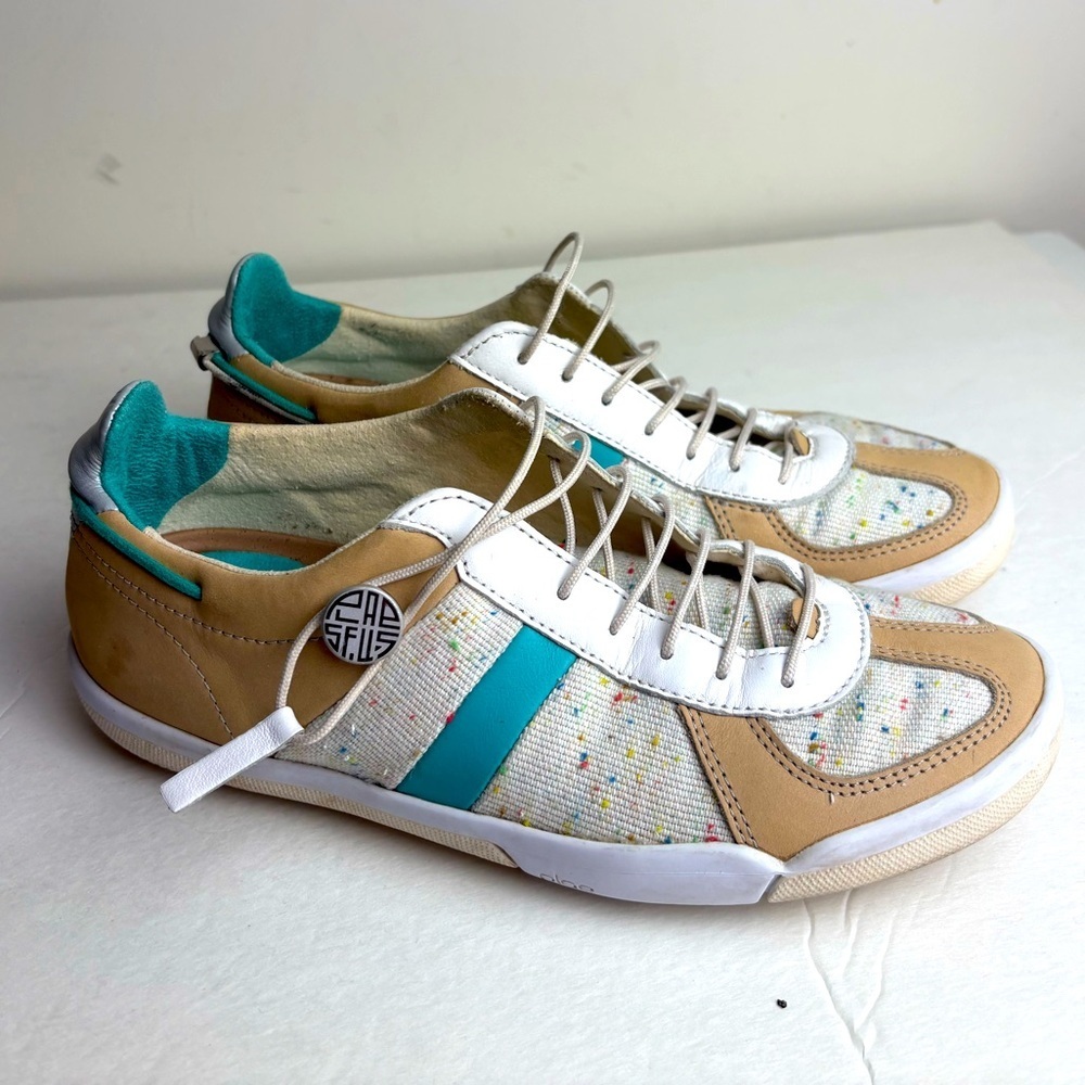 𝅺PLAE "Butler" Leather Sneaker Shoe in Turtle Dove, Women's 6.5